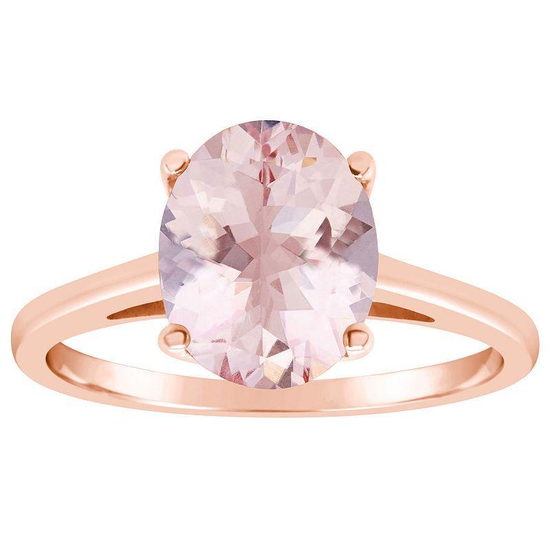 Macys Morganite (2-1/2 ct. t.w.) Ring in 14K Rose Gold Product Image