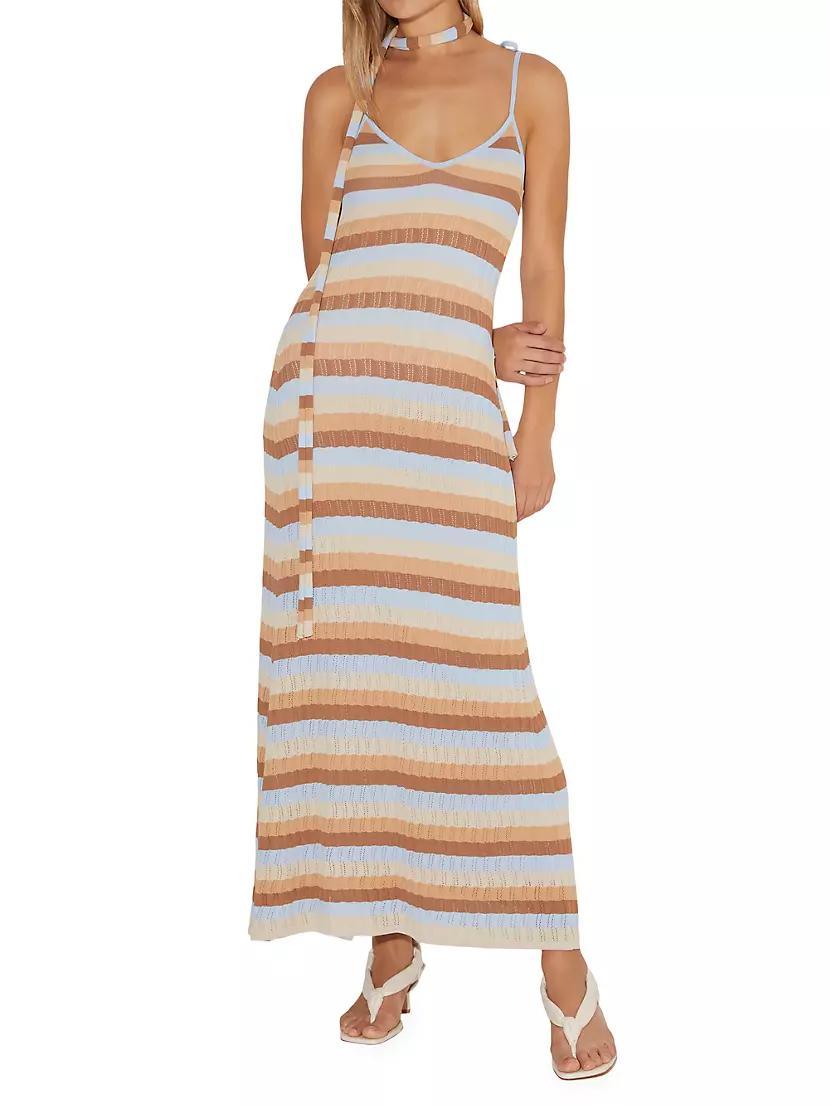 Freddie Striped Rib-Knit Maxi Dress Product Image