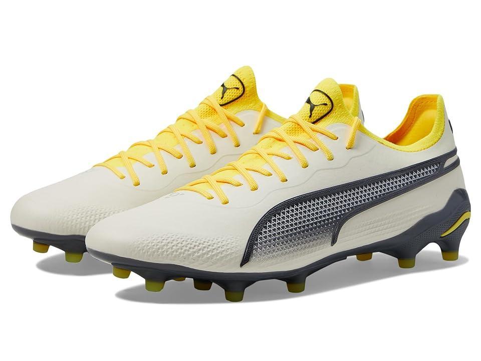 PUMA King Ultimate Firm Ground/Artificial Ground (Alpine Snow/Asphalt/Yellow Blaze) Men's Shoes Product Image