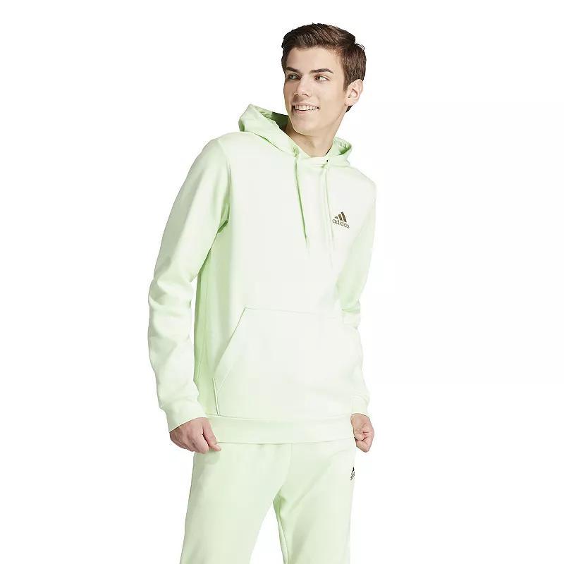 Mens adidas Essentials Fleece Hoodie Lt Green Product Image