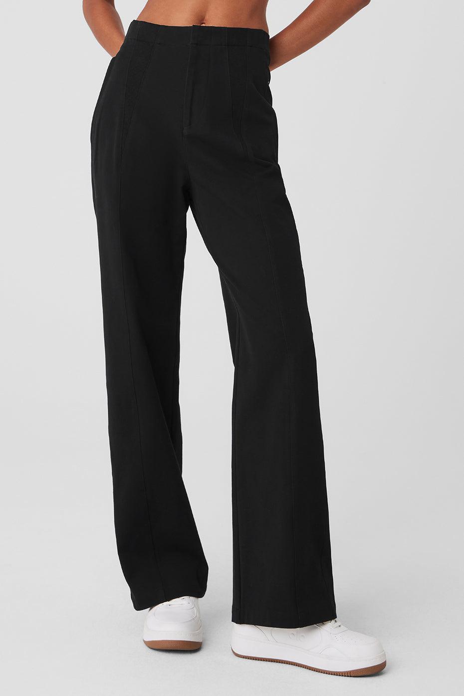 High-Waist On Point Moto Trouser - Black Product Image