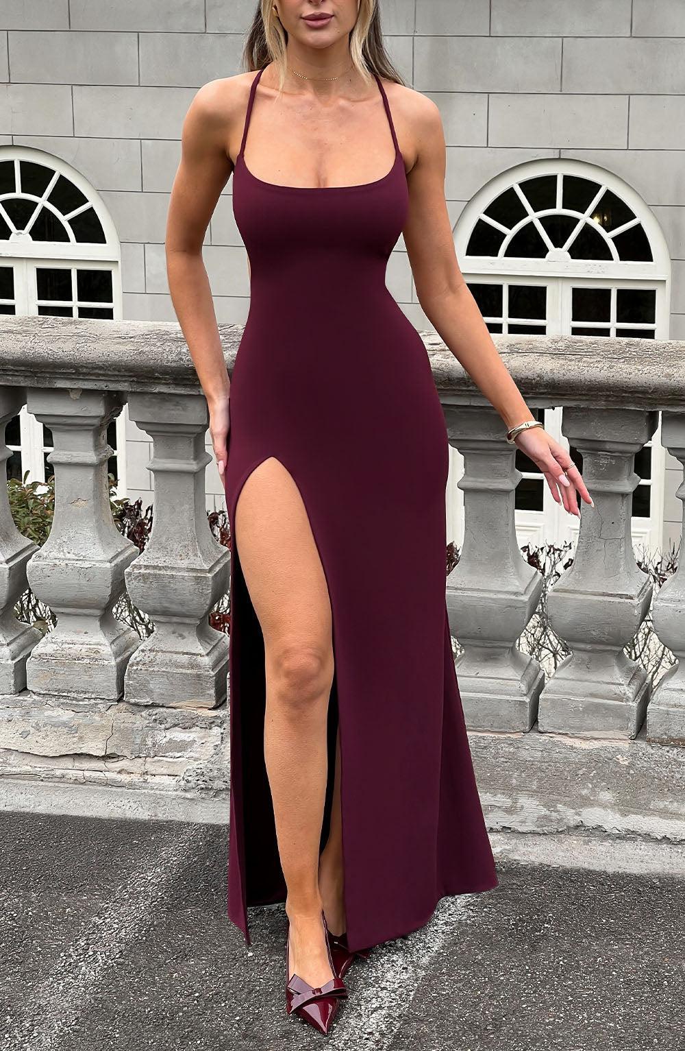 Beatrix Maxi Dress - Cherry Lacquer Product Image