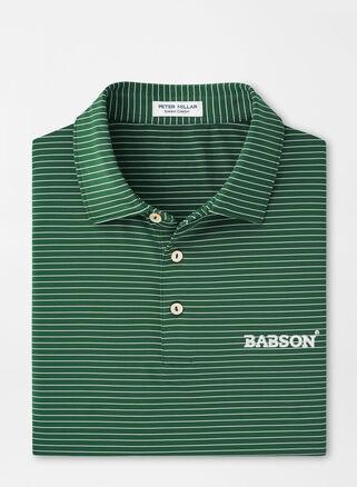 Peter Millar Mens Babson Hemlock Performance Jersey Polo | Color: Green | Size: S Product Image