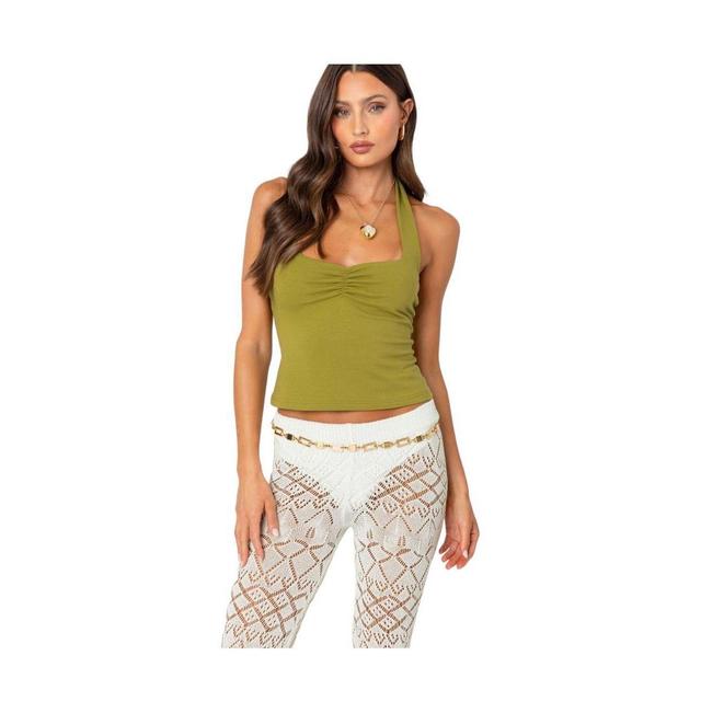 Edikted Womens Poet cinched halter top Product Image