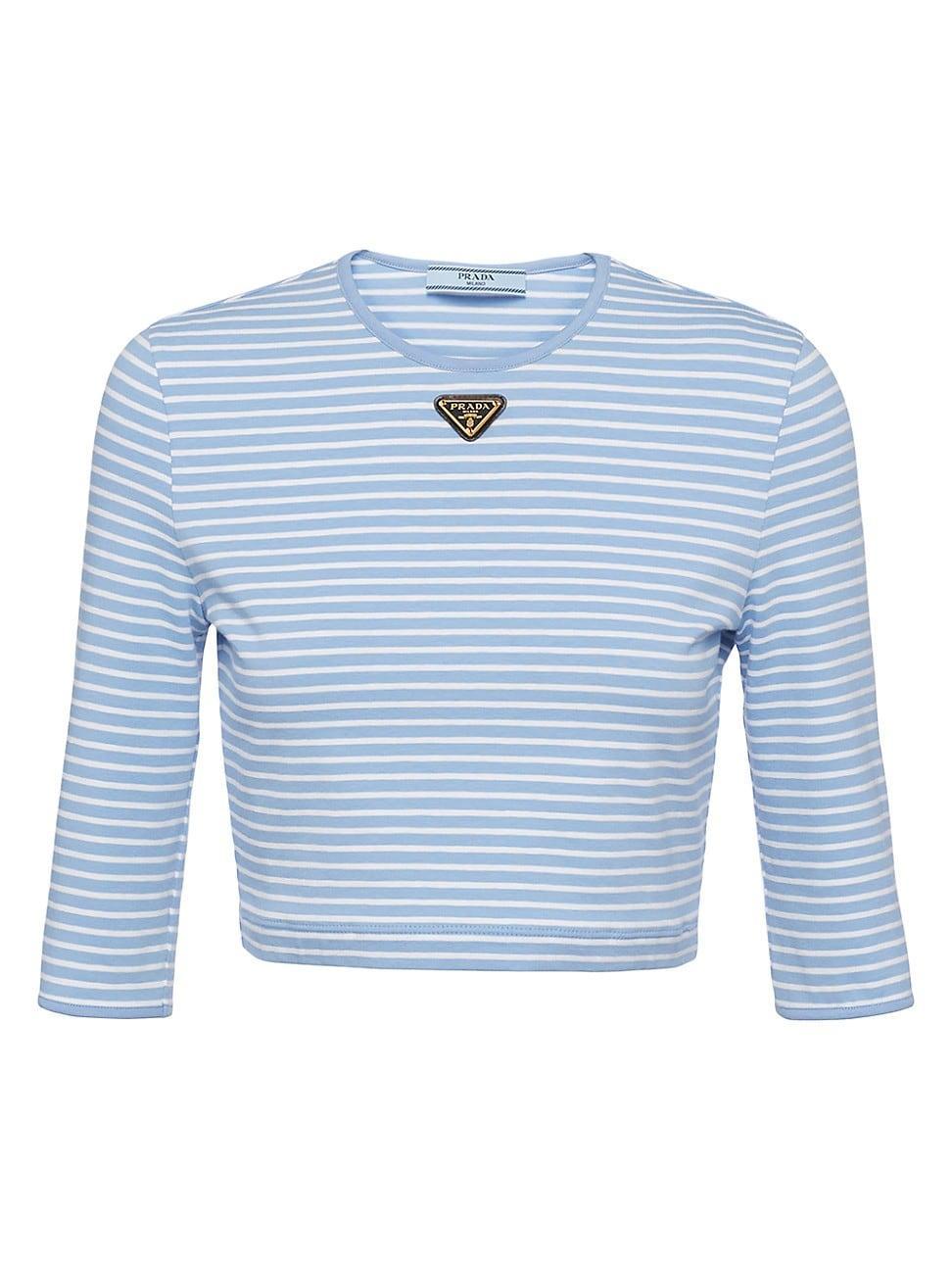 Womens Striped Jersey Top Product Image