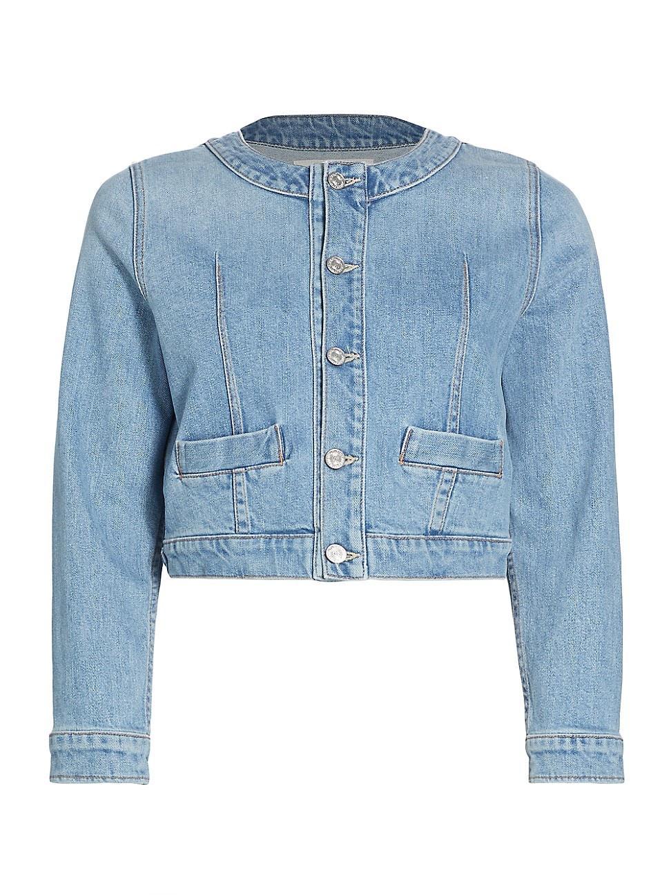 Womens The Picky Denim Crop Jacket Product Image