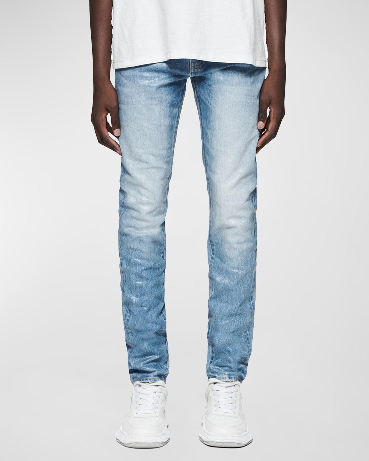 Mens P001 Coated Skinny Jeans Product Image