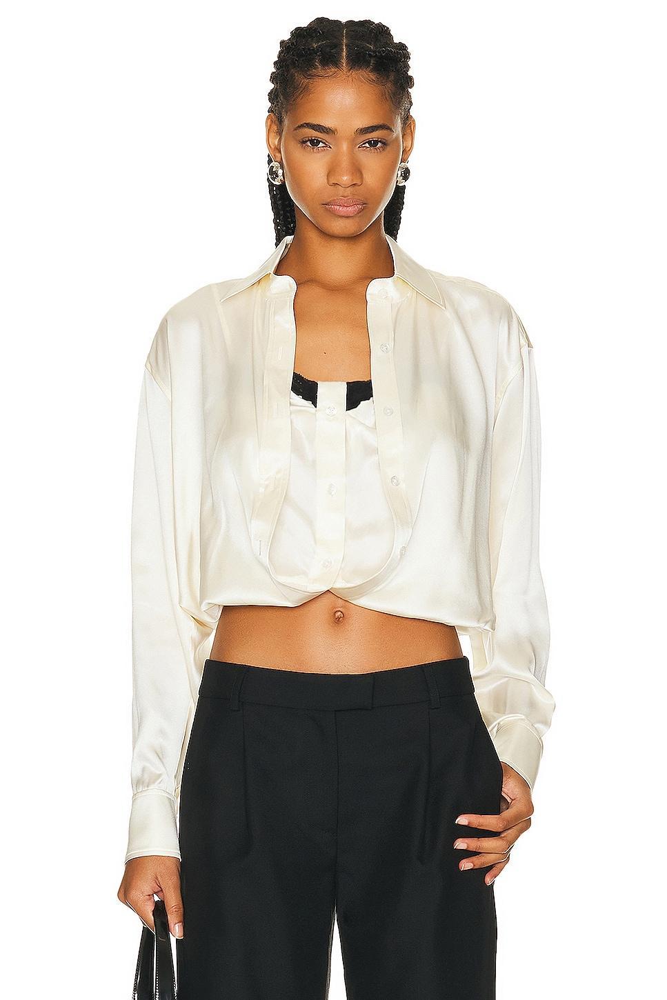 Alexander Wang Button Down With Integrated Cami Size 00, 2. Product Image