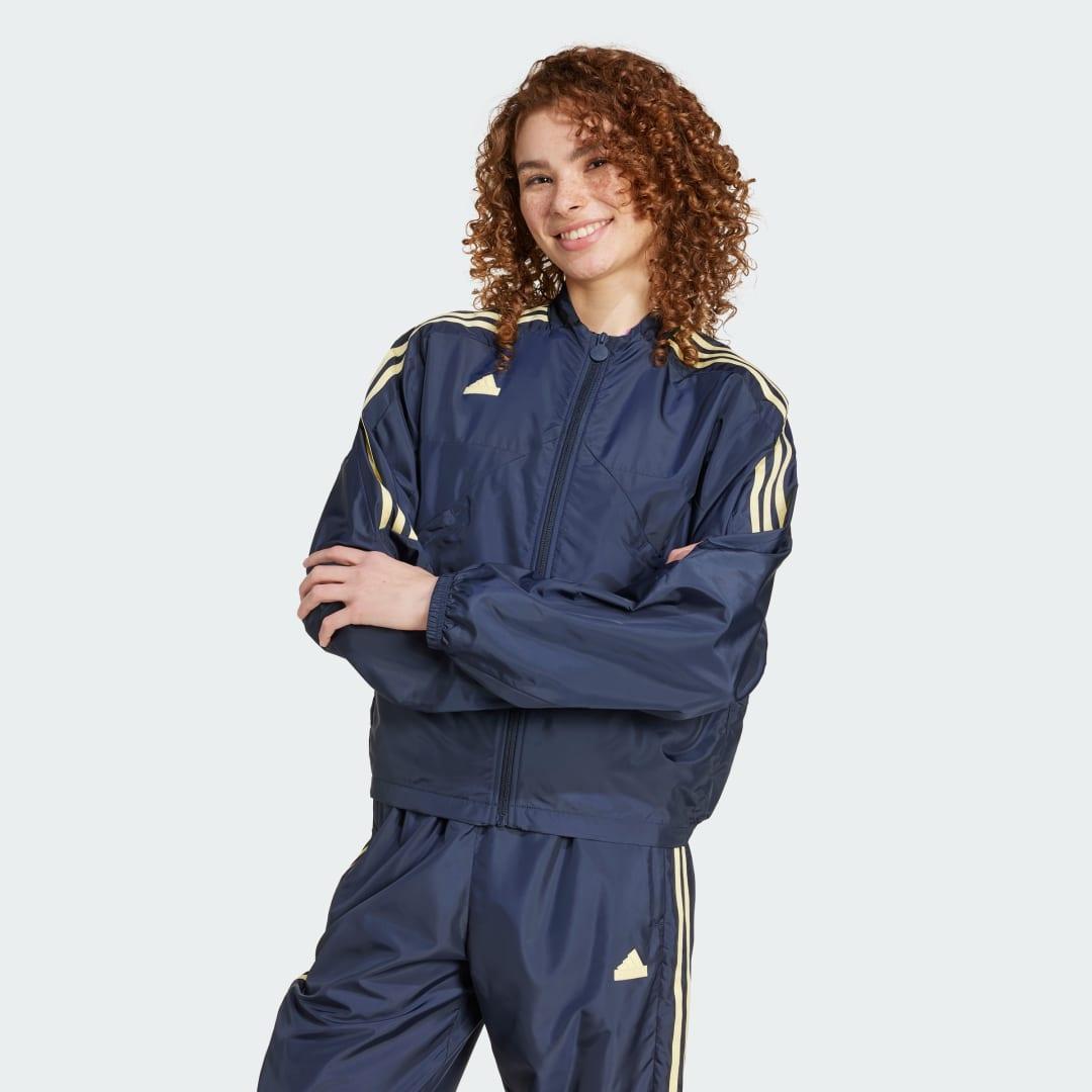 adidas Tiro Cut 3-Stripes Summer Woven Track Jacket Black XL Womens Product Image