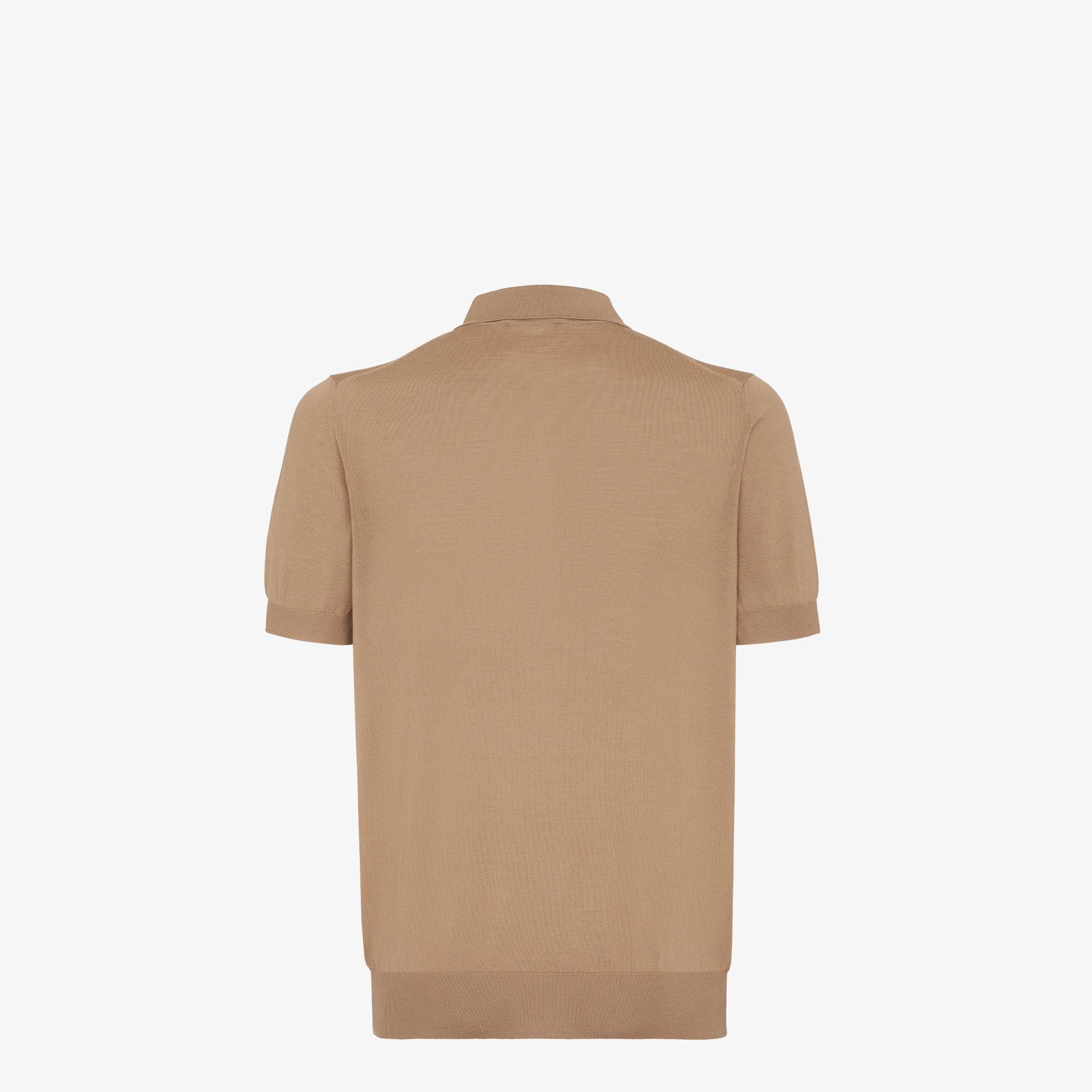 Polo shirtLight brown wool polo shirt Product Image