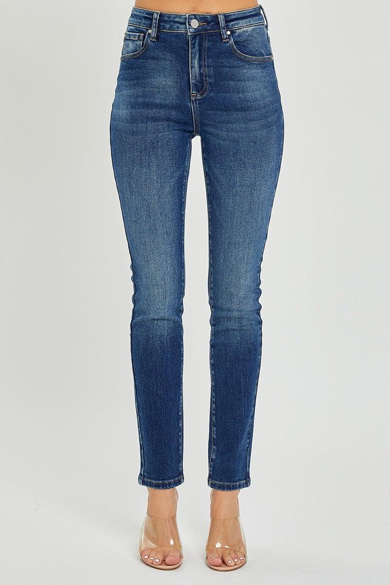 Deliah Dark Wash High Rise Skinny Jeans Product Image