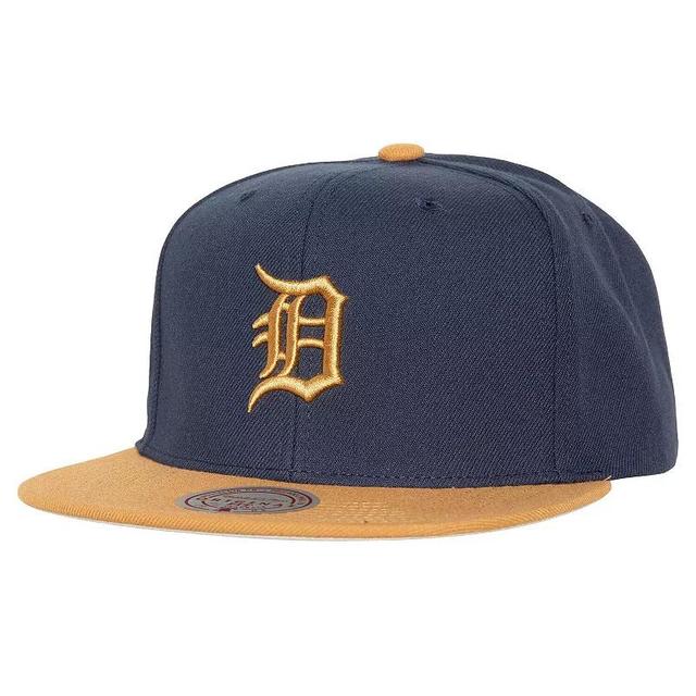 Mens Mitchell & Ness Detroit Tigers Work It Snapback Hat, Blue Product Image