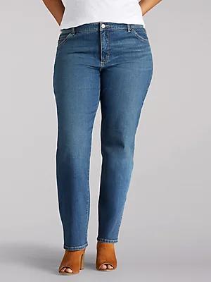 Women's Instantly Slims Relaxed Fit Straight Leg Jean (Plus) | Women's Jeans | Lee® Product Image