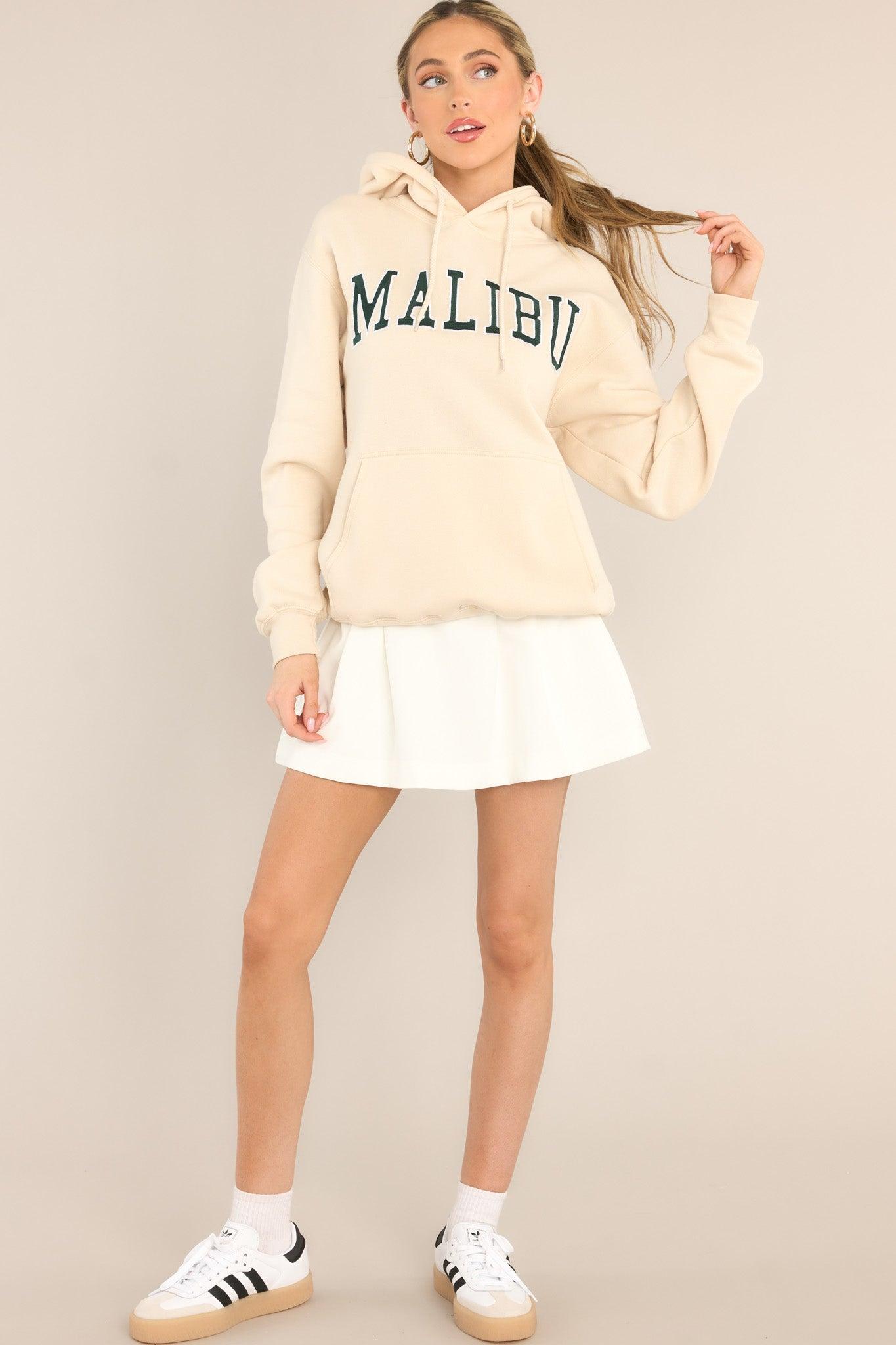 The Surfside Natural Malibu Hoodie White Product Image