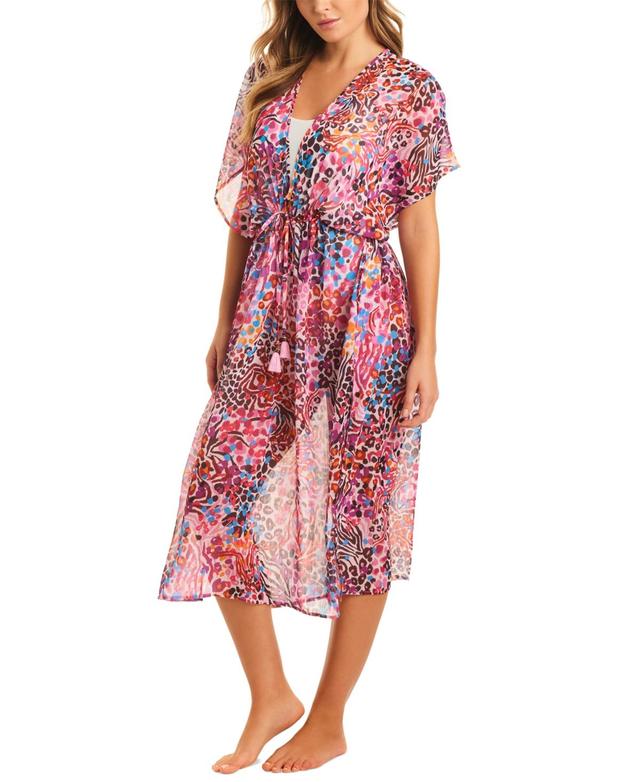 Jessica Simpson Womens Abstract-Print Cover-Up Dress Product Image