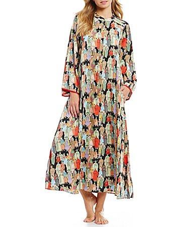 Natori Dynasty Zip Caftan Women's Pajama Product Image