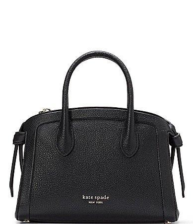 Womens Knott Mini Pebbled Leather Satchel Product Image