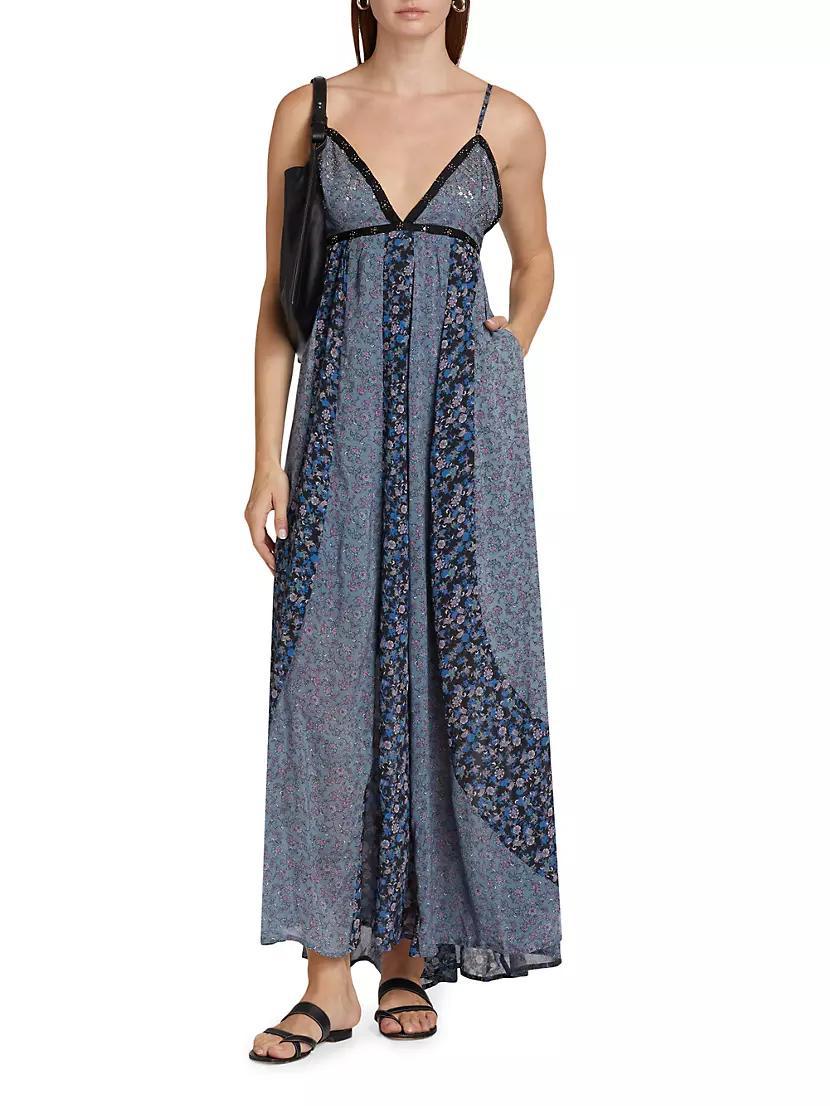 Forever Time Paneled Floral Maxi Dress Product Image