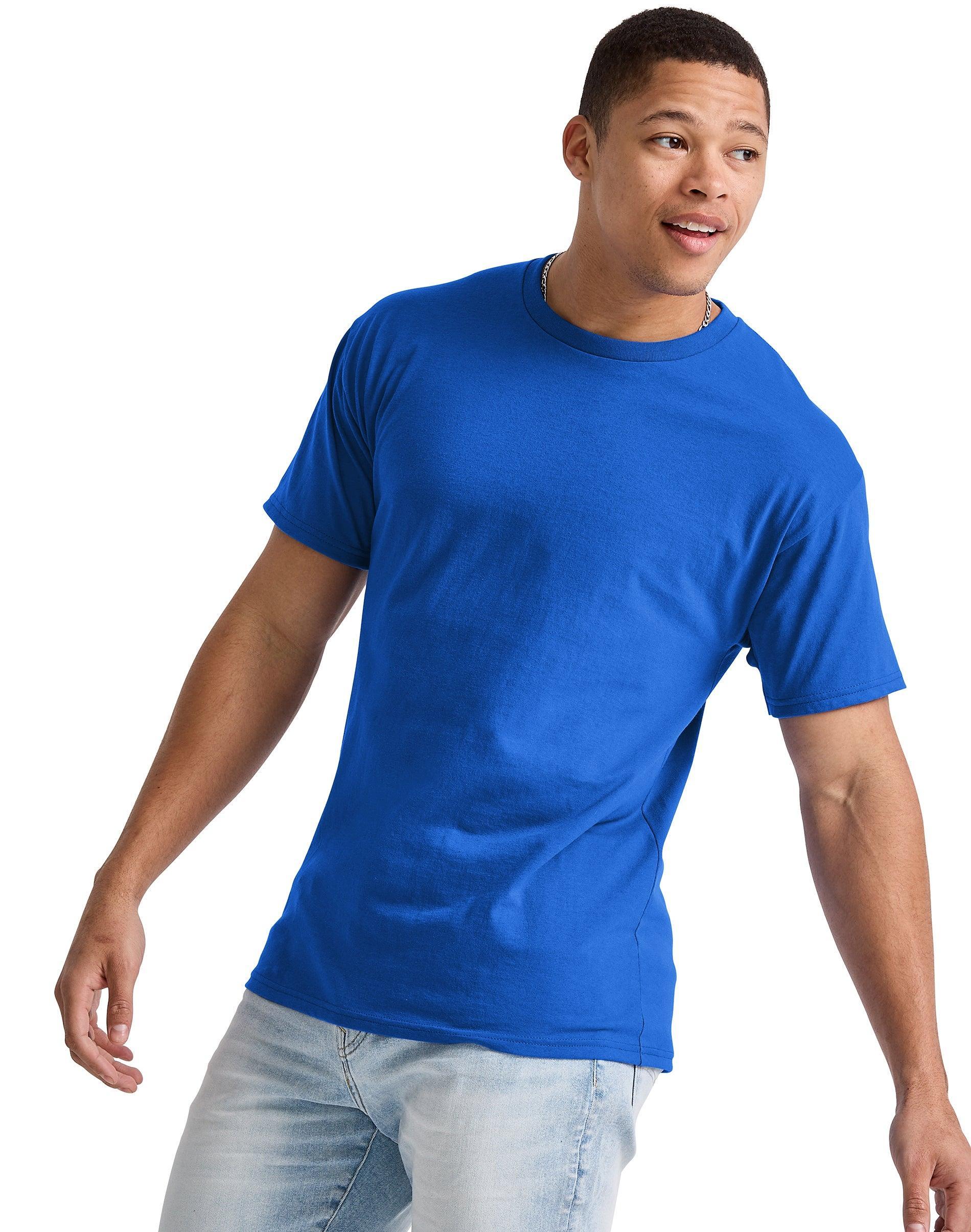 Hanes Essentials Short Sleeve Mens T-Shirt, Cotton Athletic Navy S Product Image