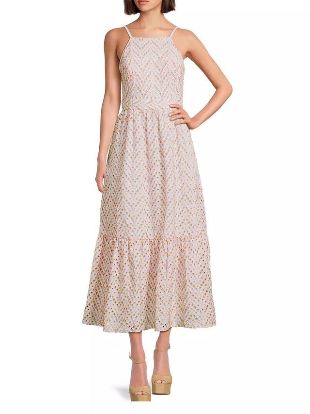 Charlese Eyelet Back Tie Maxi Dress Product Image