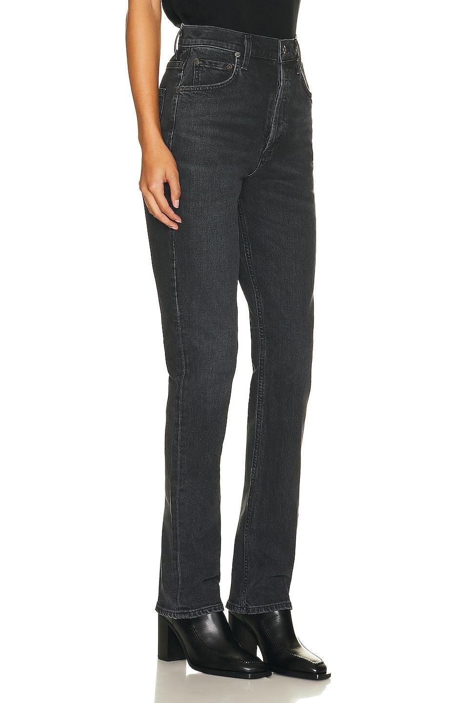 AGOLDE Freya High Rise Slim in Black Product Image