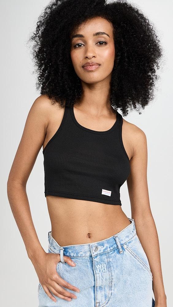 Alexander Wang Womens Cropped Classic Racer Tank | Shopbop Product Image