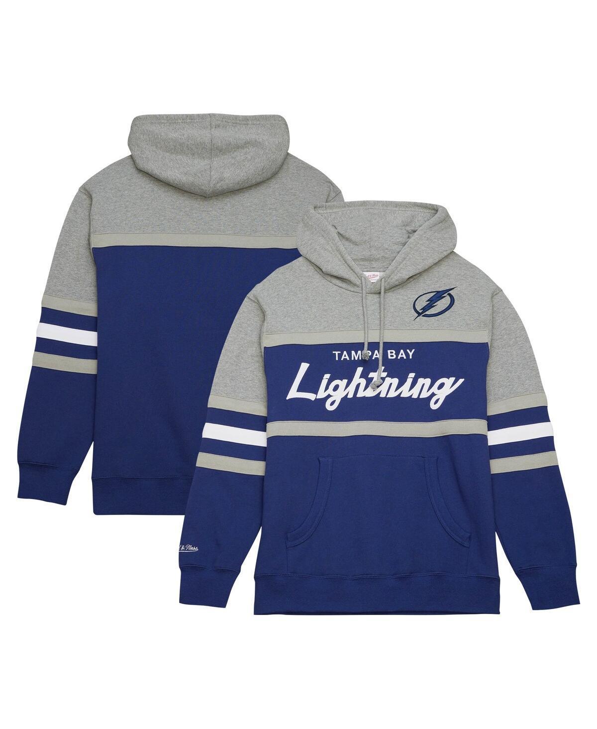 Mens Mitchell & Ness Blue Tampa Bay Lightning Head Coach Pullover Hoodie - Blue Product Image