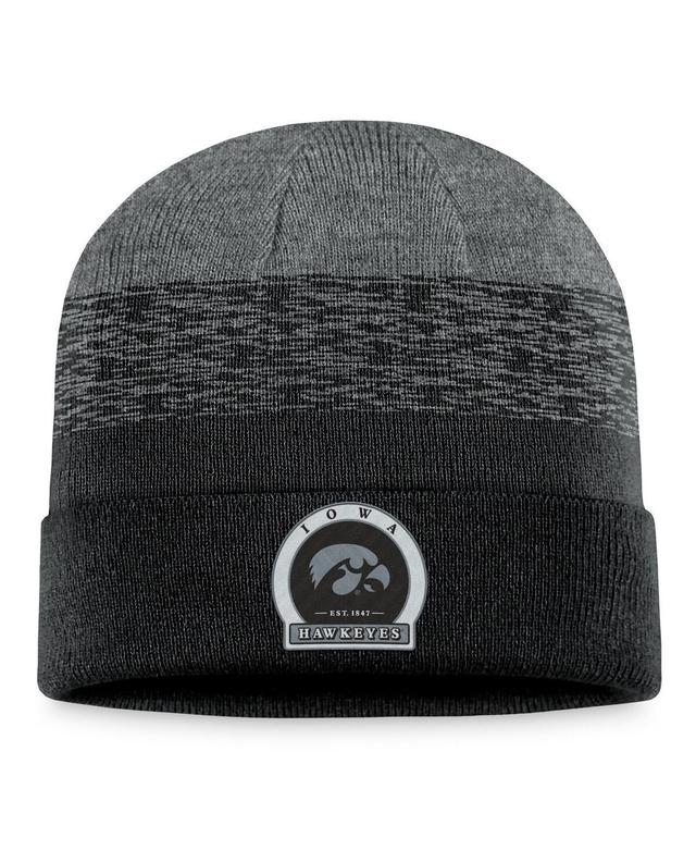 Mens Top of the World Heather Black Iowa Hawkeyes Frostbite Cuffed Knit Hat Product Image