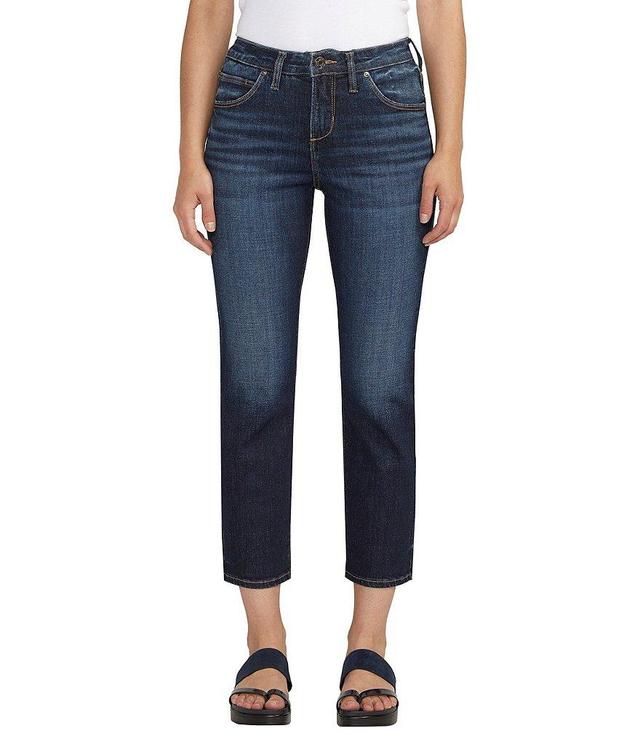 Jag Jeans Ruby Stretch Denim Mid Rise Straight Leg Cropped Jeans Product Image