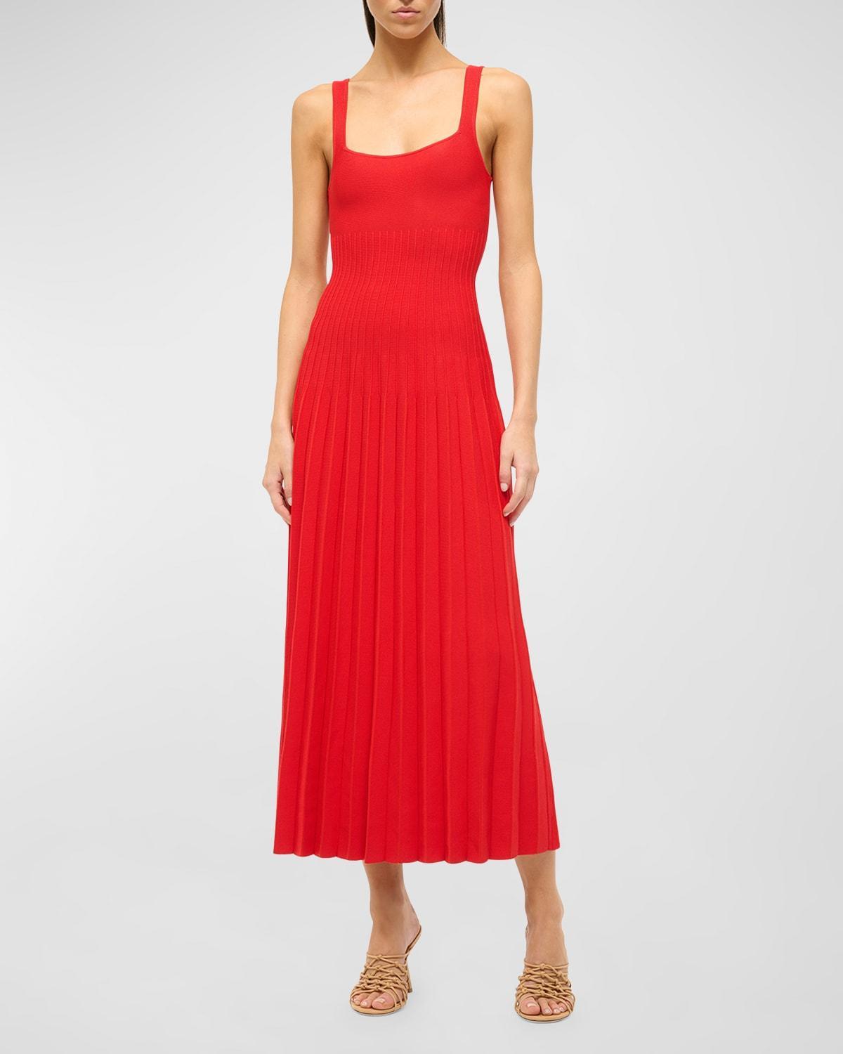 Womens Ellison Rib-Knit Sleeveless Midi-Dress Product Image