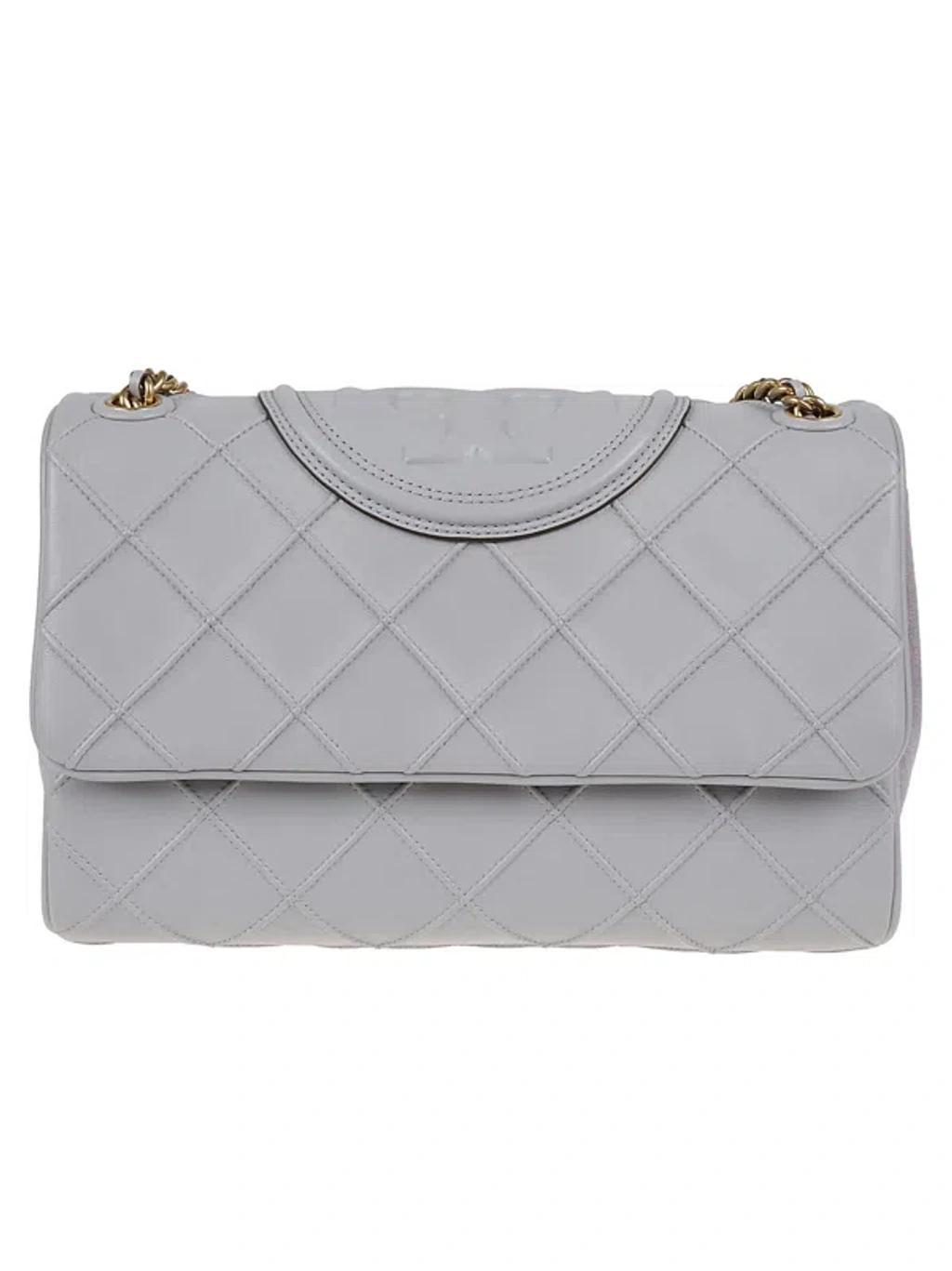 TORY BURCH Fleming Convertible Shoulder Bag In Grey Product Image