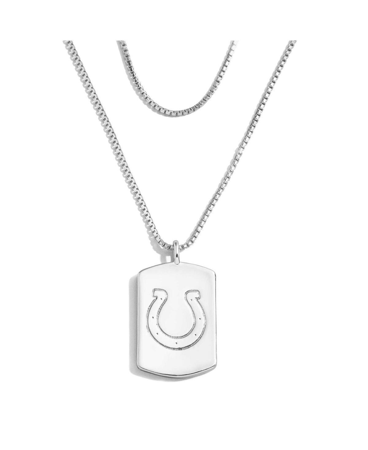 WEAR by Erin Andrews x Baublebar Indianapolis Colts Silver Dog Tag Necklace Product Image