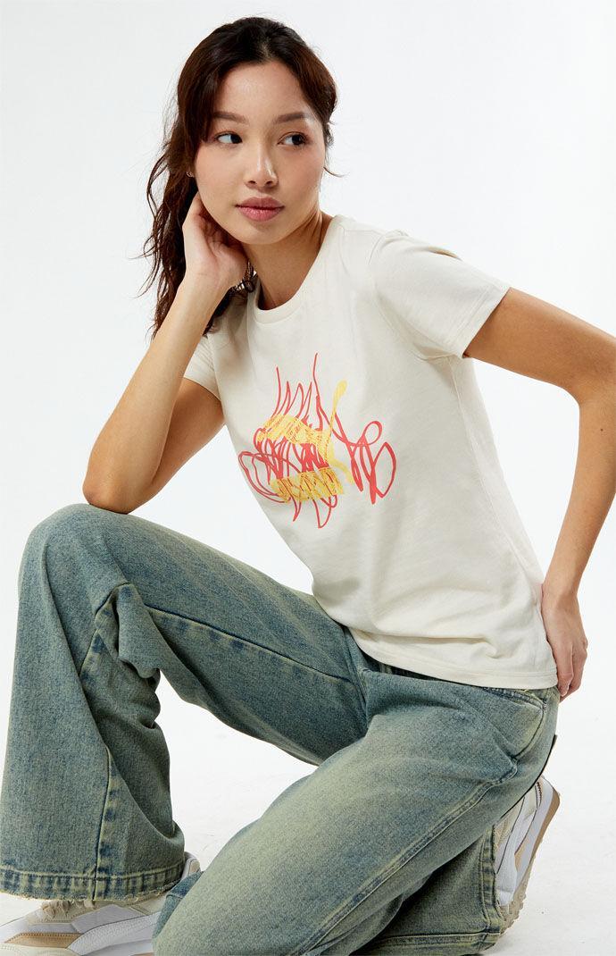 Puma Womens Classics Express Yourself T-Shirt - Ivorymall Product Image