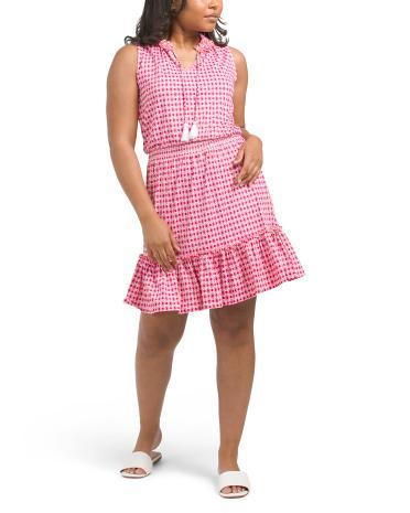 UPF 50 Coral Gables Sleeveless Ruffle Mini Dress for Women product image