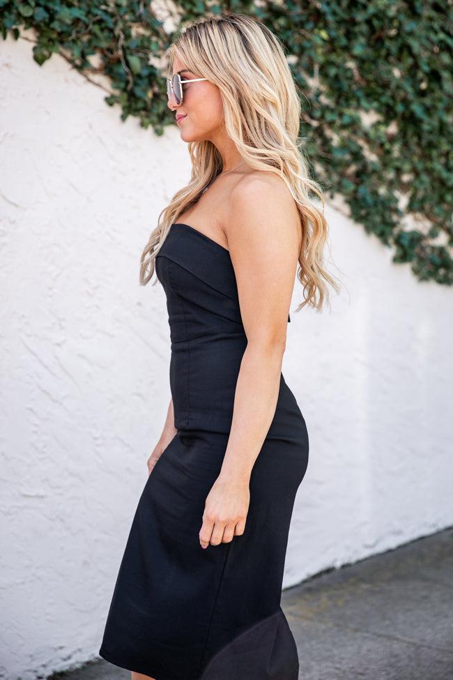 This Isn't Goodbye Black Strapless Mini Dress FINAL SALE Product Image