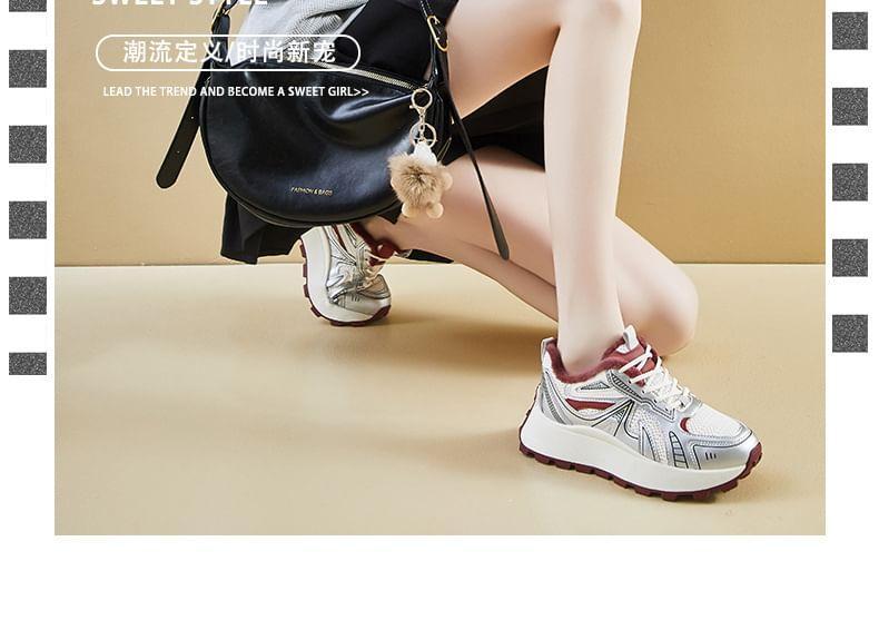 Two-Tone Platform Sneakers Product Image