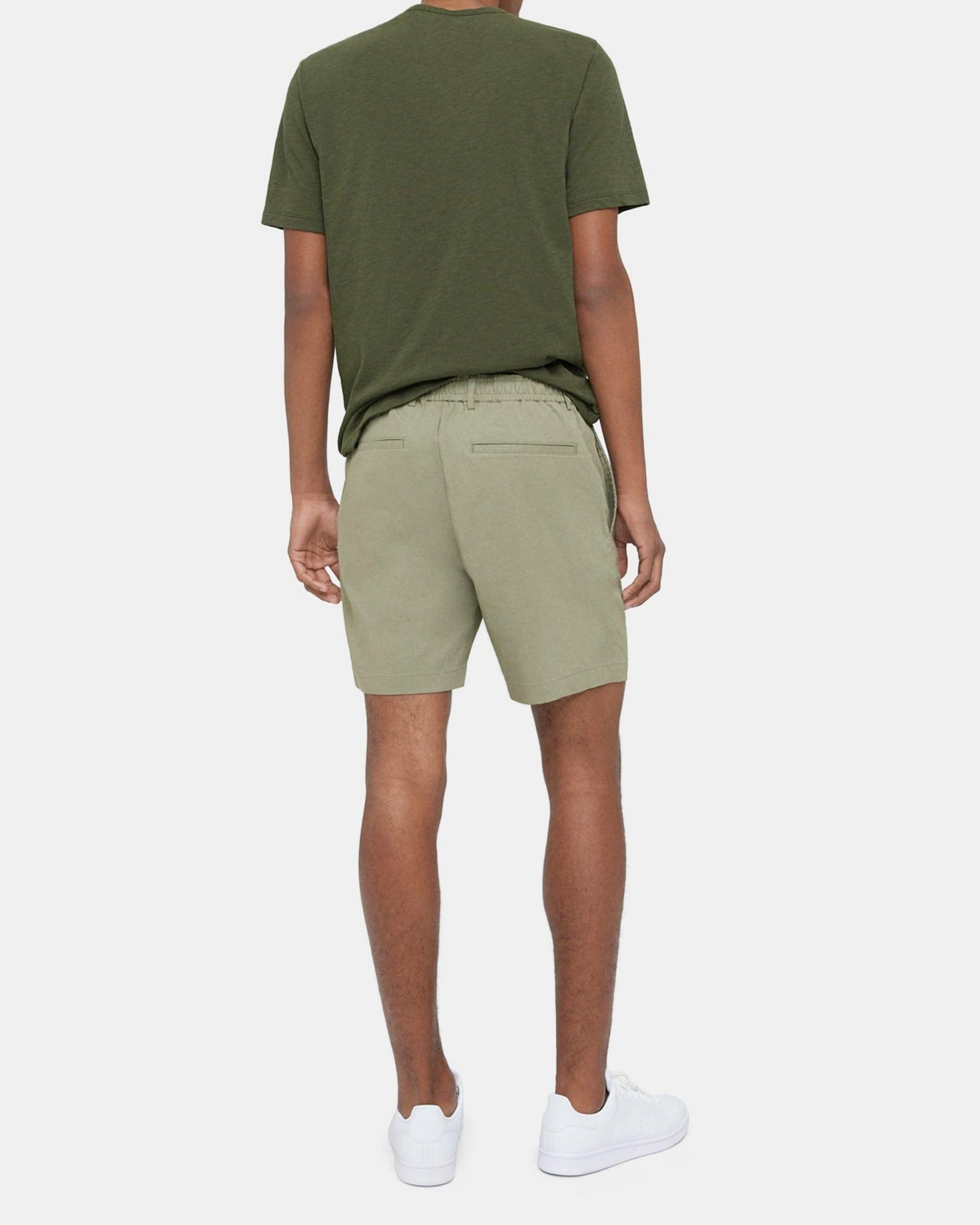 Tapered Drawstring Short in Stretch Linen Product Image