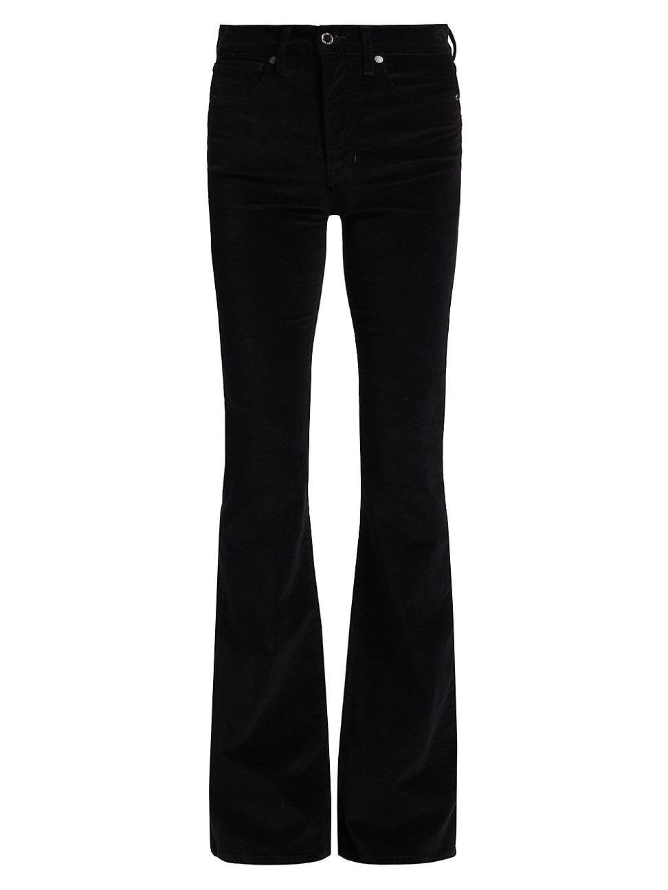 Womens Beverly Velvet Mid-Rise Boot-Cut Jeans Product Image