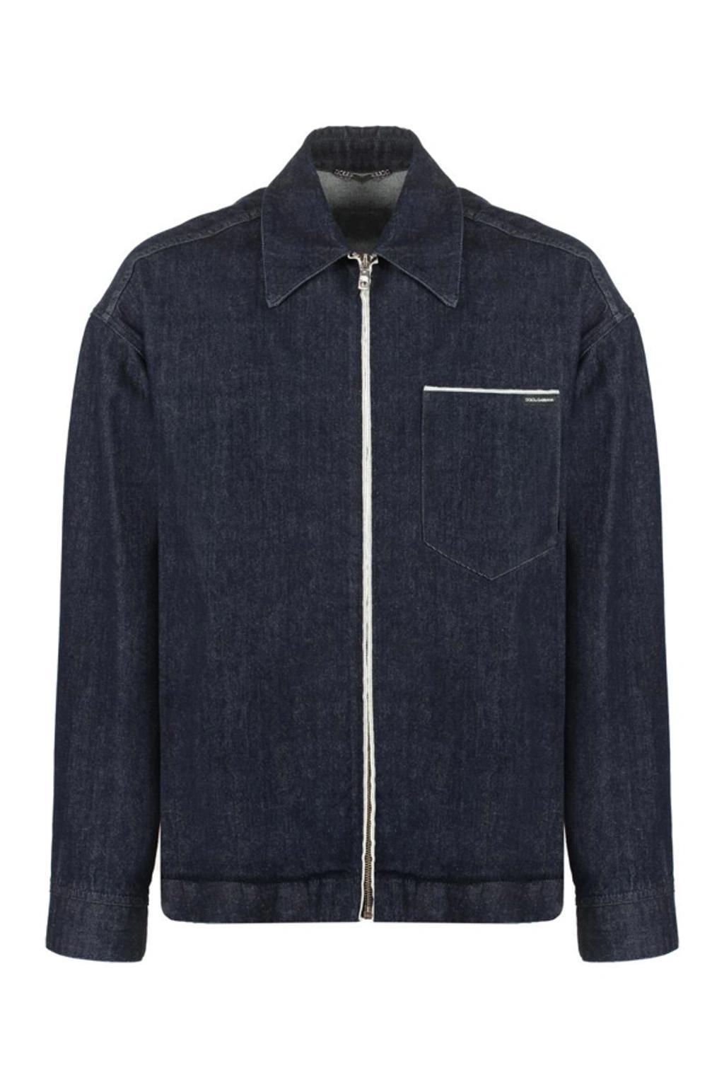 Selvedge Denim Blouson In Blue Product Image