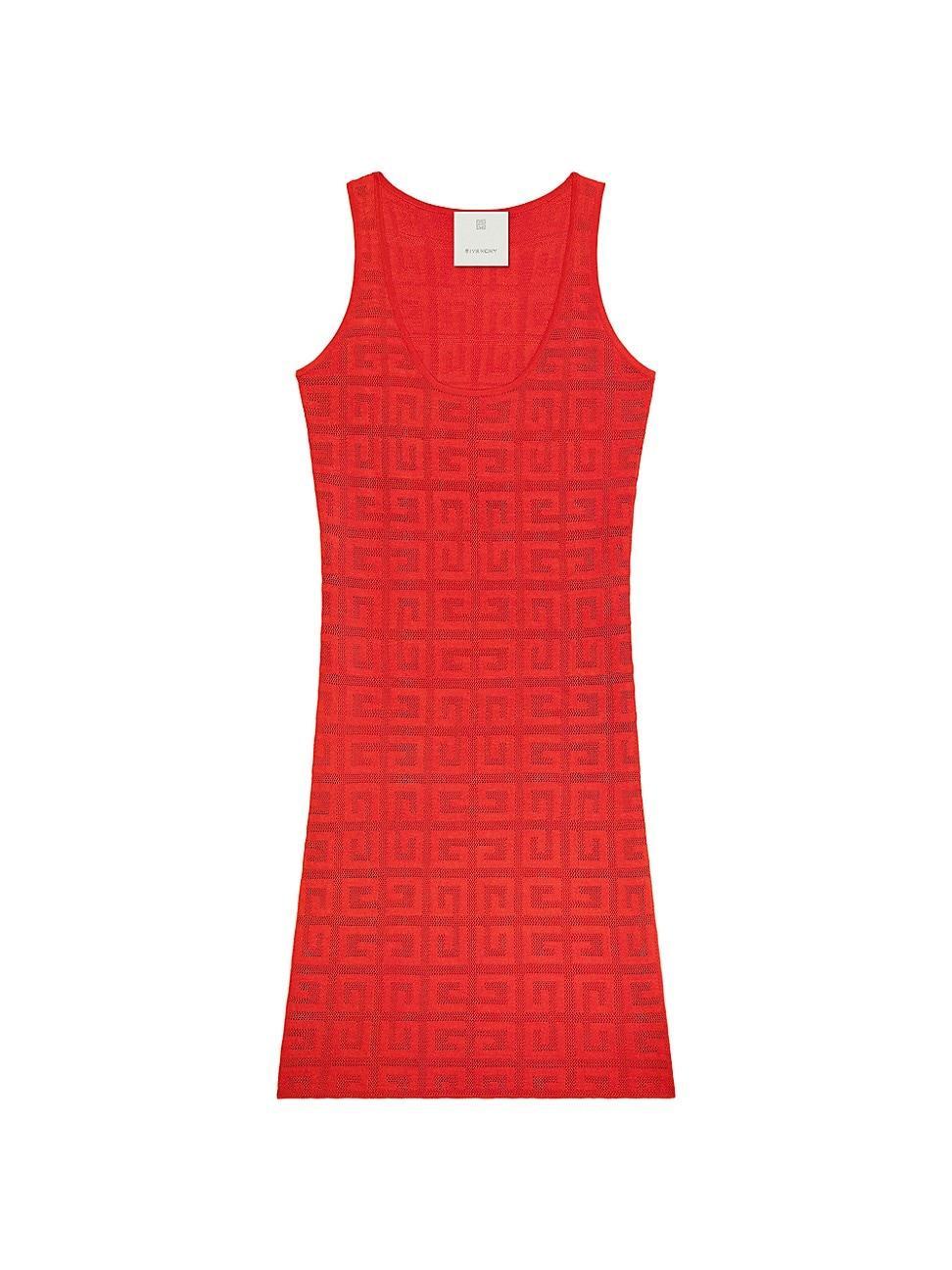 Womens Sleeveless Monogrammed Knit Minidress Product Image