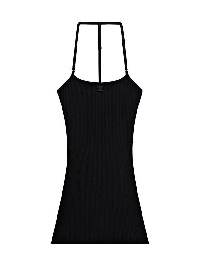 Womens Rib-Knit Strap Minidress Product Image