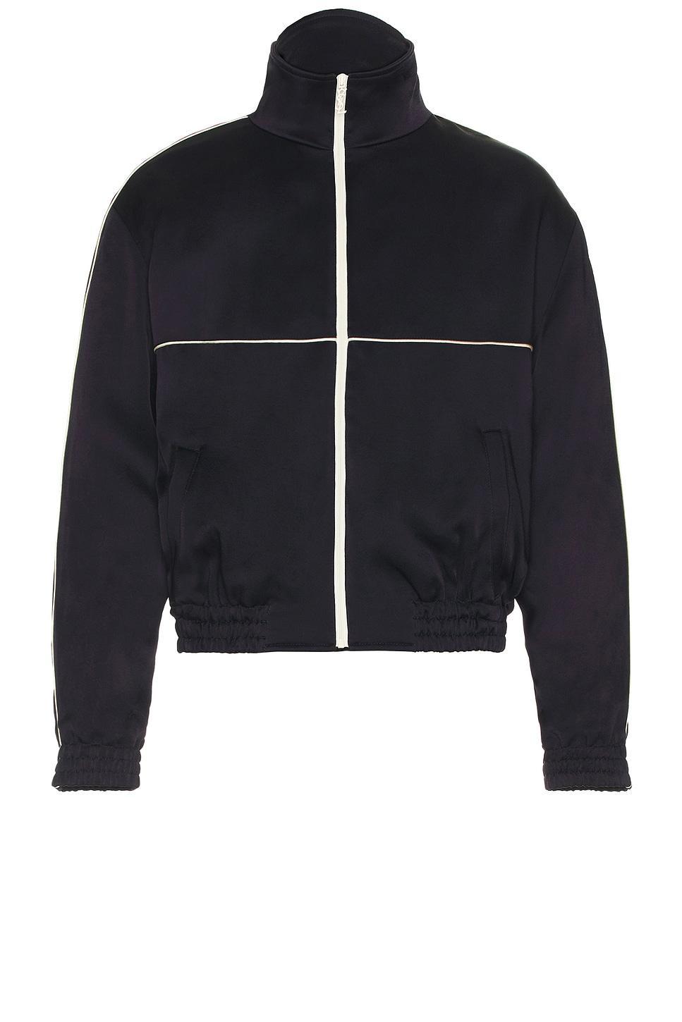 Saint Laurent Teddy Satin Jacket Navy. (also in 48, 50). Product Image