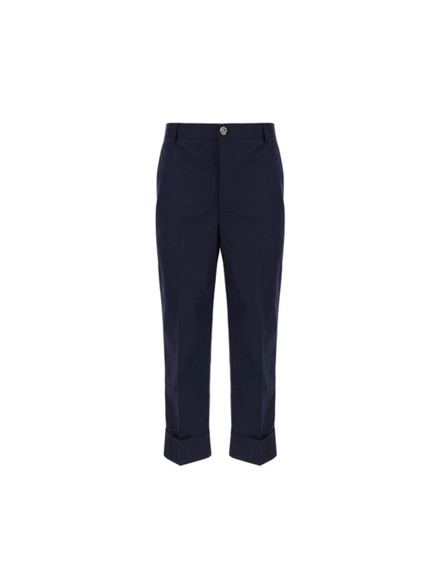 Straight-leg Trousers In Navy Product Image