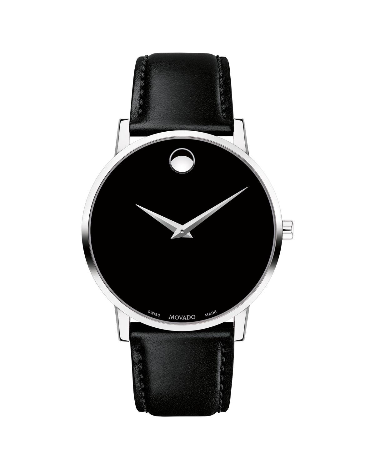 Movado Leather Strap Watch, 40mm Product Image