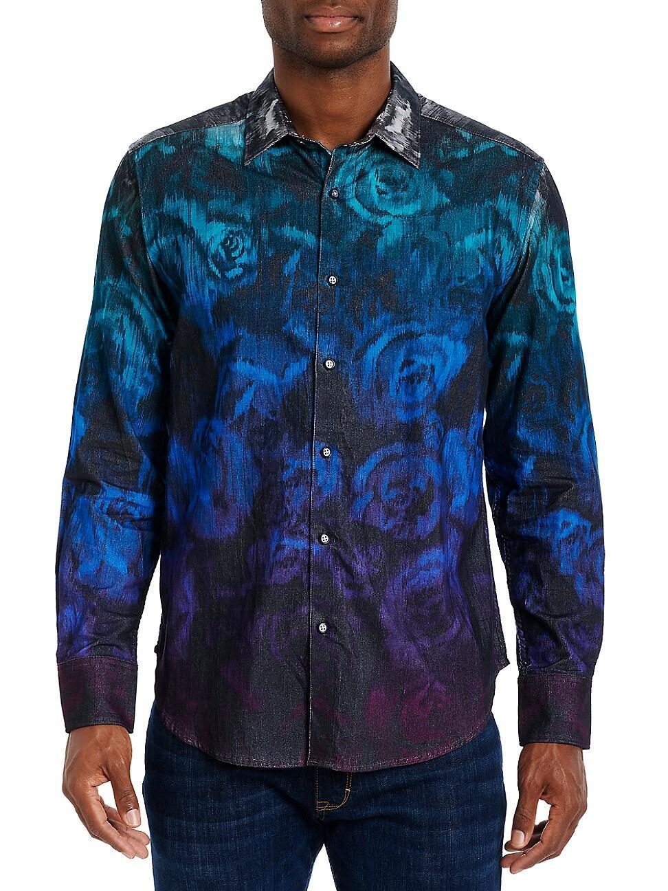 Mens Day Dream Floral Print Button-Down Shirt Product Image