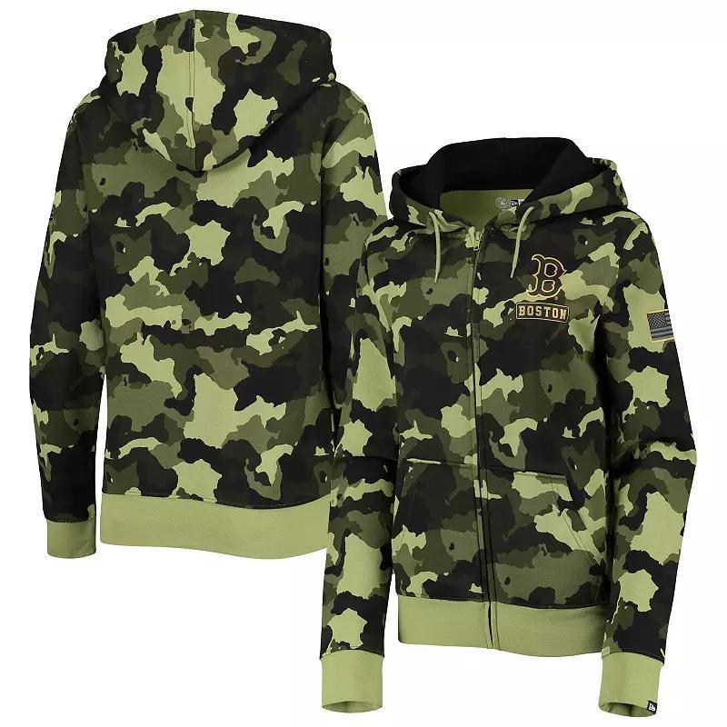 Womens New Era Boston Red Sox 2022 MLB Armed Forces Day Camo Full-Zip Hoodie Product Image