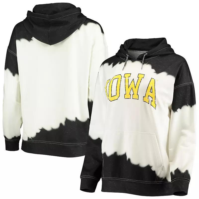 Womens Gameday Couture White Iowa Hawkeyes For the Fun Double Dip-Dyed Pullover Hoodie - White Product Image