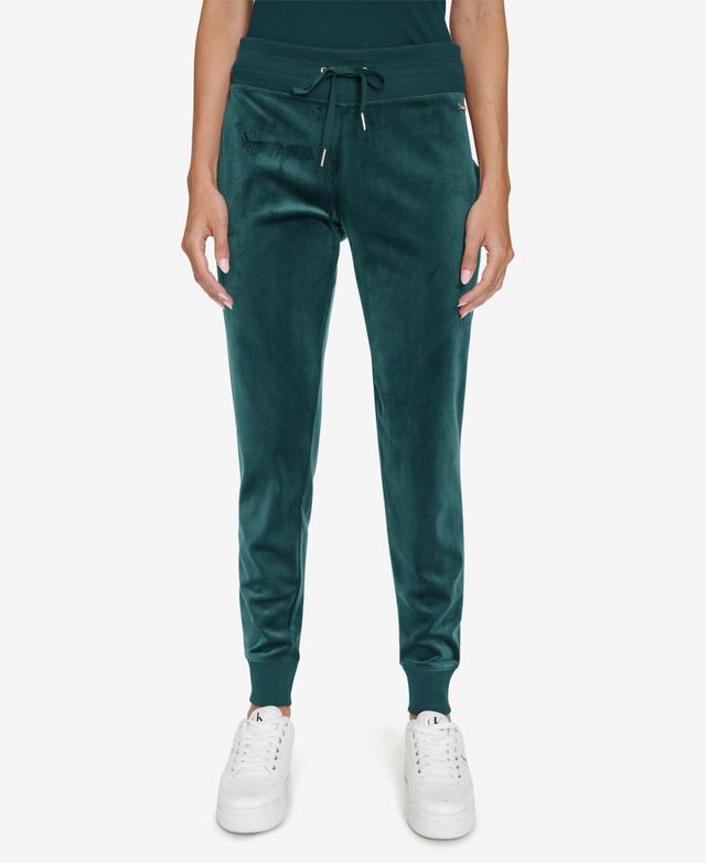 Calvin Klein Womens Velour Jogger Pants Product Image