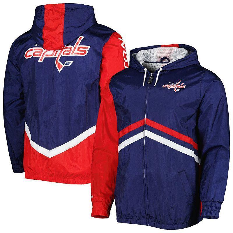 Mens Mitchell & Ness Navy Washington Capitals Undeniable Full-Zip Windbreaker Jacket Product Image