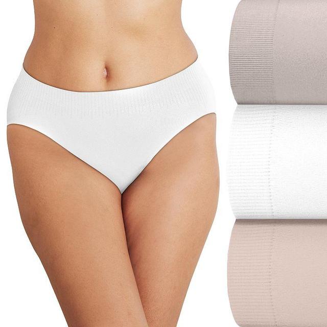 Womens Bali 3-Pack Comfort Revolution Modern Seamless Hi-Cut Panty DFMSH3 Product Image